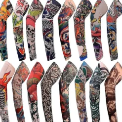 8 st Arm Flower Arm Tattoo Män och Kvinnor Sommar Solskydd Armärmar Slumpmässig Färg> Smink