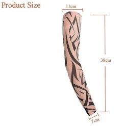 6 st Arm Tatuering Ärmar Män Falska Temporära Tatuering Nylon Armstrumpor För Halloween><noscript><img width=