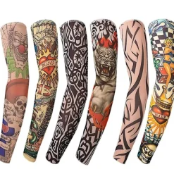 6 st Art Arm Fake Tattoo Sleeves Cover för Unisex Party Cool Man Woman Fashion Tattoos & Body Art Tillfällig Vattentät> Smink