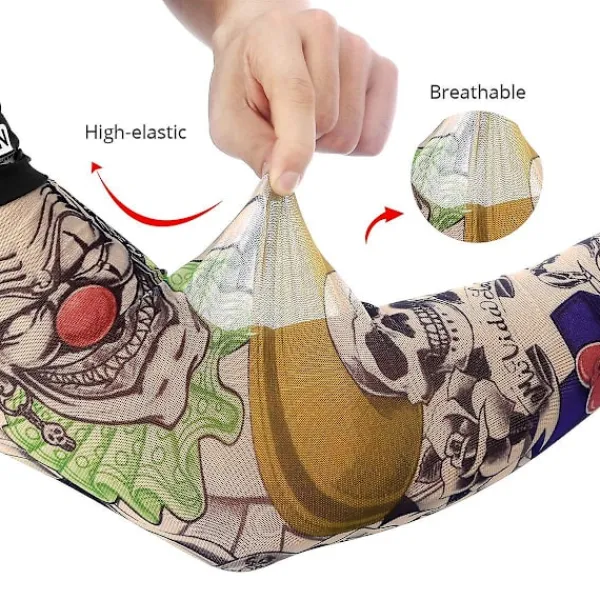 6 st Art Arm Fake Tattoo Sleeves Cover för Unisex Party Cool Man Woman Fashion Tattoos & Body Art Tillfällig Vattentät> Smink
