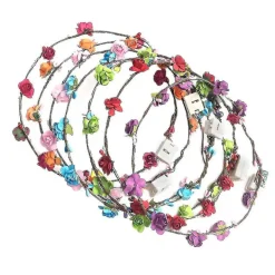 3 st blomsterkrans pannband lys upp fest krans huvudbonad för bröllop födelsedag jul halloween (slumpmässig färg)><noscript><img width=