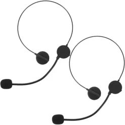 BRONZE 2 st Cosplay Hörlurar Tillbehör Falsk Mikrofon Hörlurar för Rockstjärna Sångare Dekoration för Hallo [BR]> Tillbehör