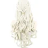 1 st Cosplay Peruk Kvinnor, Daenerys Peruker Lång Lockig Blond Khaleesi W> Peruker