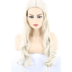 1 st Cosplay Peruk Kvinnor, Daenerys Peruker Lång Lockig Blond Khaleesi W><noscript><img width=