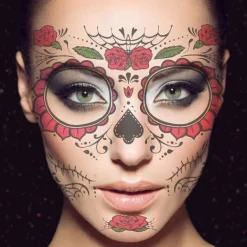 2 st Cosplay-tillbehör Ansikte Barn Halloween Tatuering Klistermärke> Smink