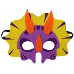 DAO 12 st Dinosaurie Mask Ansiktsmasker Filt Barn Mode Lekhus Leksaker Kreativa Fest Spel Rekvisita Nya Pojkar Flickor db><noscript><img width=
