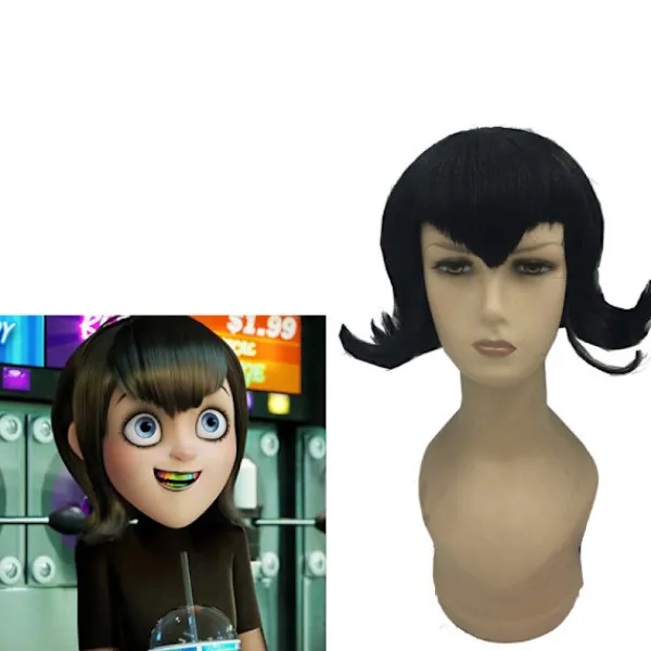 1 st Elf Hotel Vampyrdotter Mavis Mavis Omvänd Svart Sho> Peruker
