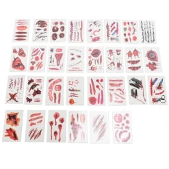 30 st Fake Scar Klistermärke Papper Kropp Ansikte Dekor Alla helgons dag Aprilskämt Helgdag Rekvisita> Smink