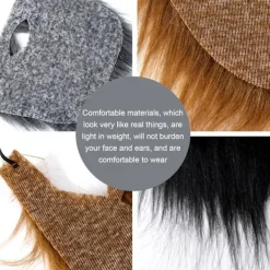 4 st falska skägg, Halloween-skägg, tomteskägg, vitt långt hår, svart skägg, festskägg><noscript><img width=