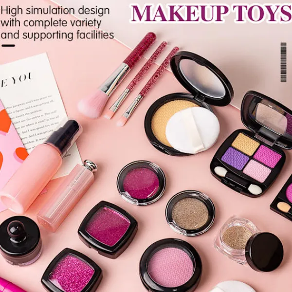 LBSS 11/21 st falska sminkleksaker för flickor Bärbara tvättbara sminkleksaker för små flickor> Smink