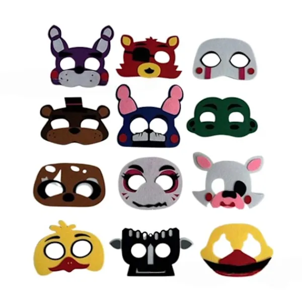 Estone 12 st Fem Nätter hos Freddy Filtmasker Festtillbehör Gåvor Dekoration> Masker