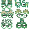 6 st festdekorationer glasögon hattar gröna klöver glasögonbågar> Tillbehör