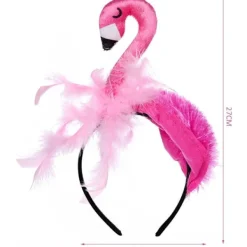 1 st flamingo-pannband, roligt pannband, karnevals-huvudbonad, festpannband för halloween, fester och cosplay> Huvudbonader