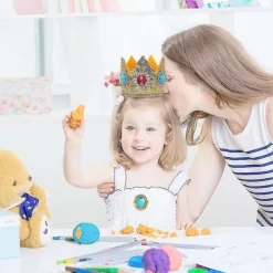 6 st för flickor fest barn krona prinsessa peach mode handskar utklädnad dekoration, cosplay festdekorationer><noscript><img width=