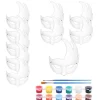 10 st färgläggnings svanmask, djur utklädningsmask DIY vit mask för maskerad, Halloween barn, rollspelsmask, maskerad> Masker