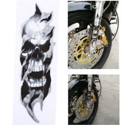 2 st Gaffel Döskalle Dekaler för Harley Sportster Softail Dyna Electra Street Glide><noscript><img width=