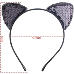 8 st Glitter Katthuvudband Halloween Maskerad Catwoman Hårband><noscript><img width=