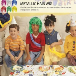 FMYSJ 6 st Glittrande Tinsel Peruker Dekorativa Hårperuker Fest Tinsel Peruk Metalliska Hårperuker Hårprydnad (FMY) 30x23cm> Peruker