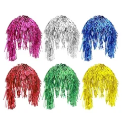 unbranded 6 st Glittrande Tinsel Peruker Dekorativa Hårperuker Fest Tinsel Peruk Metalliska Hårperuker Hårprydnad> Peruker