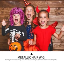 unbranded 6 st Glittrande Tinsel Peruker Dekorativa Hårperuker Fest Tinsel Peruk Metalliska Hårperuker Hårprydnad><noscript><img width=