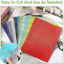 12 st Ögonnät 20x15 cm DIY Therian Mask Material Kit Plast Ögonnät Ark för DIY Hantverk Gör Kit><noscript><img width=