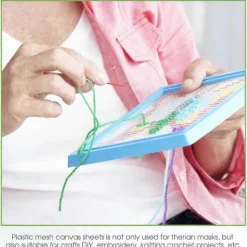 12 st Ögonnät 20x15 cm DIY Therian Mask Material Kit Plast Ögonnät Ark för DIY Hantverk Gör Kit><noscript><img width=