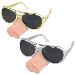 2 st Grisrosa Gris Pig Näs Glasögon Fest Dekorativa Glasögon Roliga Cosplay Glasögon Rekvisita För Halloween Karneval> Tillbehör