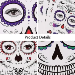 6 st Halloween Ansiktsdekaler Halloween Party Dekal Prop Ansiktsmakeup> Smink