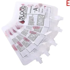 5 st Halloween Blod Dryck Påse 250ml Påsar Juice Påse Vampyr Plasma Dekor Rekvisita> Smink