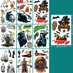 54 st Halloween Fönsterdekaler Halloween Fönsterdekaler Skelett> Smink