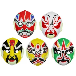 5 st Halloween kinesiska operamasker för barn med prestanda Cosplay rekvisita Festtillbehör (slumpmässig stil)> Masker