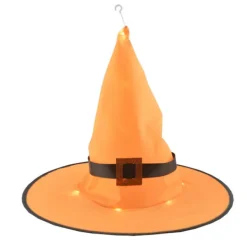 2 st Halloween lysande häxhatt orange häxhatt cosplay med Cr> Huvudbonader