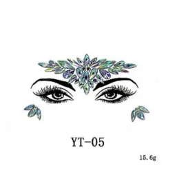 3 st Halloween Noctilucent Ansiktsstenar Tatuering Dekal, cosplayb><noscript><img width=