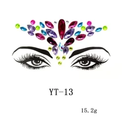 3 st Halloween Noctilucent Ansiktsstenar Tatuering Dekal, cosplay><noscript><img width=