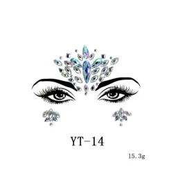 3 st Halloween Noctilucent Ansiktsstenar Tatuering Dekal, cosplay><noscript><img width=