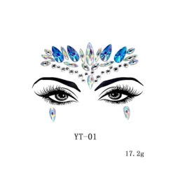 6 st Halloween Noctilucent Ansiktsstenar Tatuering Dekal, cosplay> Smink