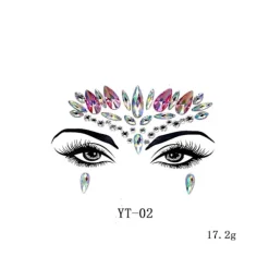 6 st Halloween Noctilucent Ansiktsstenar Tatuering Dekal, cosplay><noscript><img width=