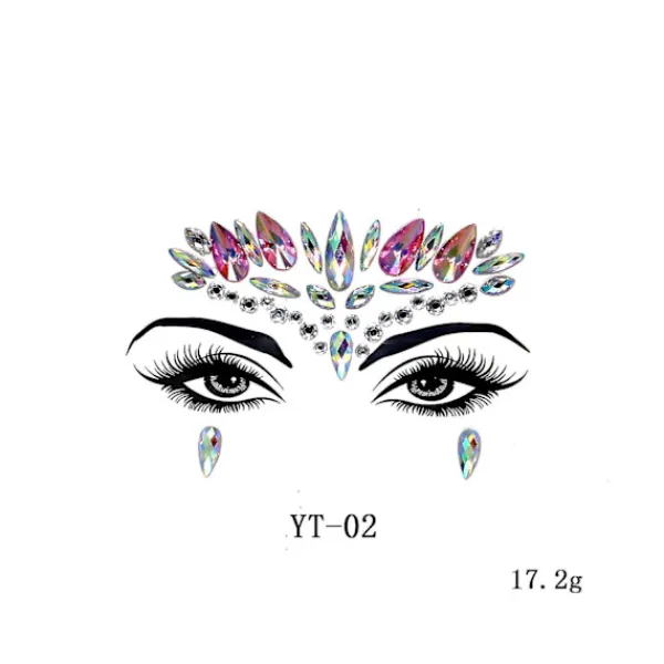 6 st Halloween Noctilucent Ansiktsstenar Tatuering Dekal, cosplay> Smink