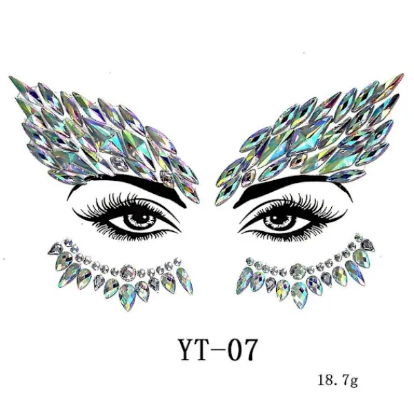 6 st Halloween Noctilucent Ansiktsstenar Tatuering Dekal, cosplay> Smink