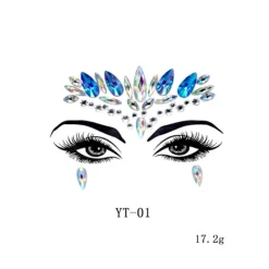 6 st Halloween Noctilucent Ansiktsstenar Tatuering Dekal, cosplay> Smink