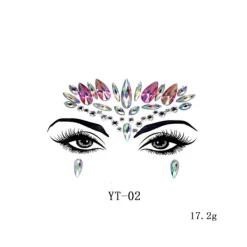 6 st Halloween Noctilucent Ansiktsstenar Tatuering Dekal, cosplay><noscript><img width=