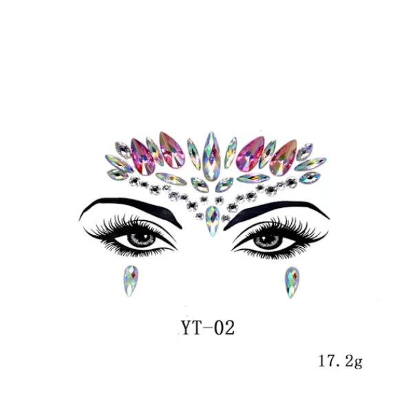 6 st Halloween Noctilucent Ansiktsstenar Tatuering Dekal, cosplay> Smink