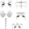 6 st Halloween Noctilucent Face Gems Tattoo Sticker, cosplay> Smink