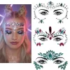 3 st Halloween Självlysande Ansiktsjuveler Tatuering Klistermärke, cosplayf> Smink