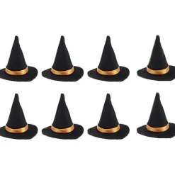 8 st Halloween små häxhattar DIY hantverk flaskhätta vinflaska C> Huvudbonader