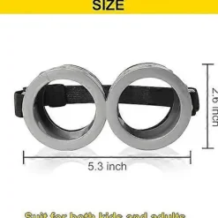 2 st Halloween-glasögon för vuxna och barn, 3D-glasögon, kostymtillbehör, Minion Cosplay, födelsedagsfestset-FA-> Tillbehör