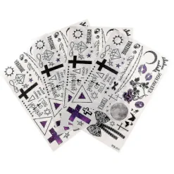 BraVärde 8 st Halloween-klistermärken för Halloween-dekor-lingling}> Smink