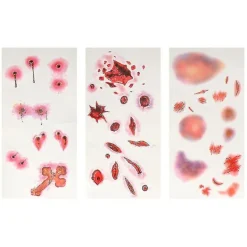 3 st Halloween-klistermärken för Halloween-presenter> Smink