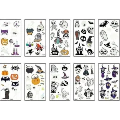 20 st Halloween-klistermärken för Halloween-dekorationer> Smink