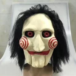 KOOLYOU 1 st Joker Mask Terrorfilm Saw Chainsaw Massacre Halloween Klänning Party Docktillbehör Rekvisita Cosplay Killer Clown Mask Mask> Masker